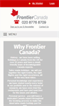 Mobile Screenshot of frontier-canada.co.uk